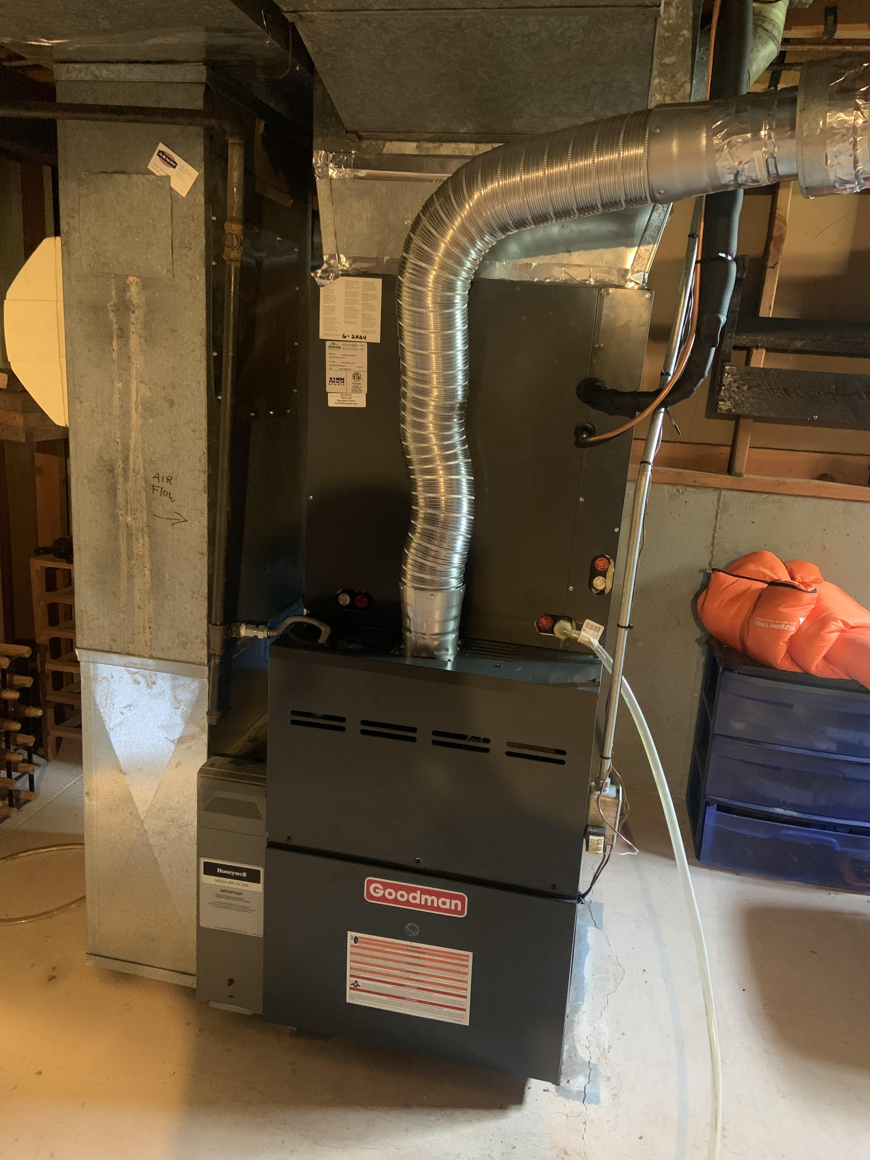 Residential Gas Furnace and Air Conditioner Aspen Goodman Heat Pump